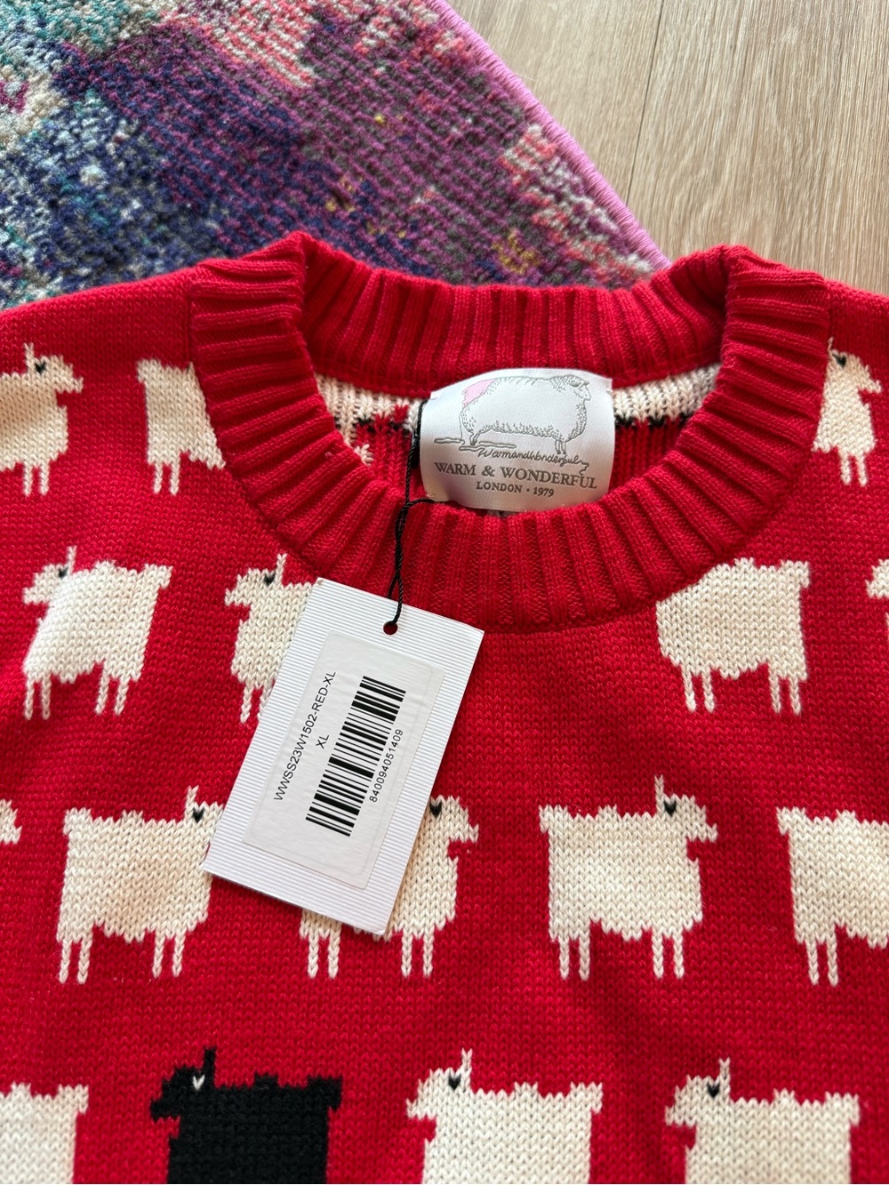 Warm & Wonderful Fitted "Diana Edition" Cotton Sheep Sweater Women’s Size XL - Picture 7 of 8